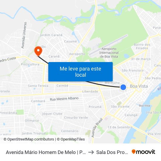 Avenida Mário Homem De Melo | Praça Do Mecejana to Sala Dos Professores map