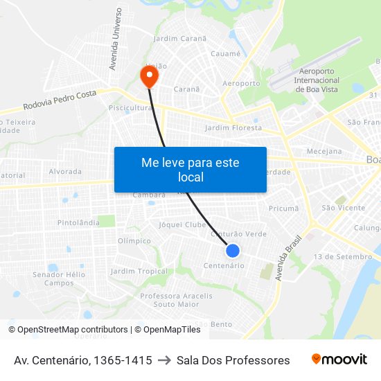 Av. Centenário, 1365-1415 to Sala Dos Professores map