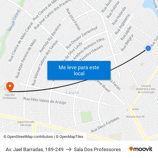 Av. Jael Barradas, 189-249 to Sala Dos Professores map