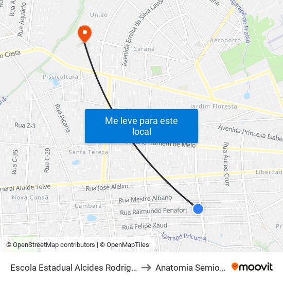 Escola Estadual Alcides Rodrigues Santos to Anatomia Semiotécnica map