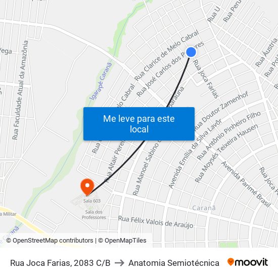 Rua Joca Farias, 2083 C/B to Anatomia Semiotécnica map