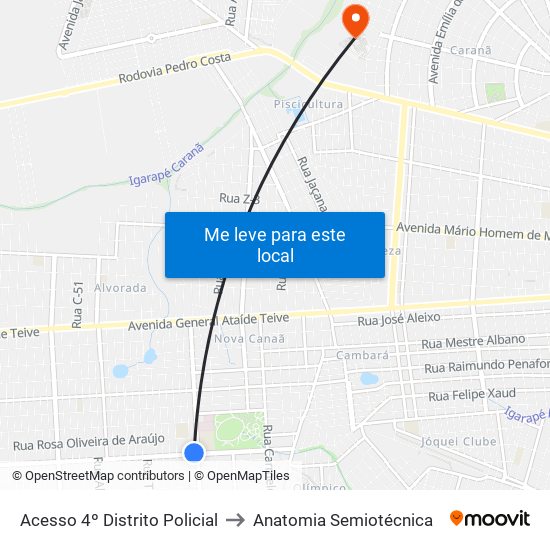 Acesso 4º Distrito Policial to Anatomia Semiotécnica map