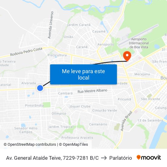 Av. General Ataíde Teive, 7229-7281 B/C to Parlatório map