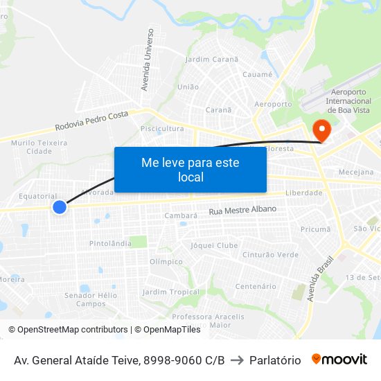 Av. General Ataíde Teive, 8998-9060 C/B to Parlatório map