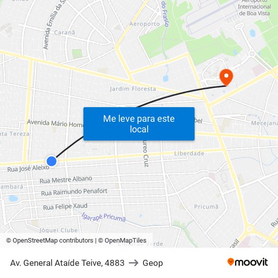Av. General Ataíde Teive, 4883 to Geop map