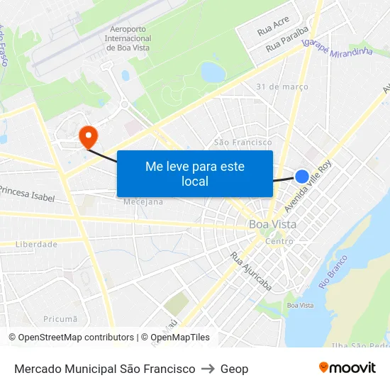 Mercado Municipal São Francisco to Geop map