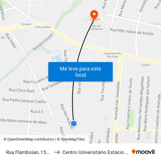 Rua Flamboian, 159-231 C/B to Centro Universitário Estácio Da Amazônia map