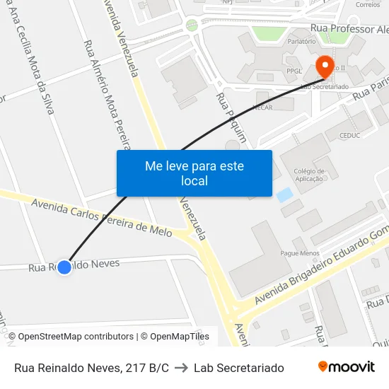 Rua Reinaldo Neves, 217 B/C to Lab Secretariado map