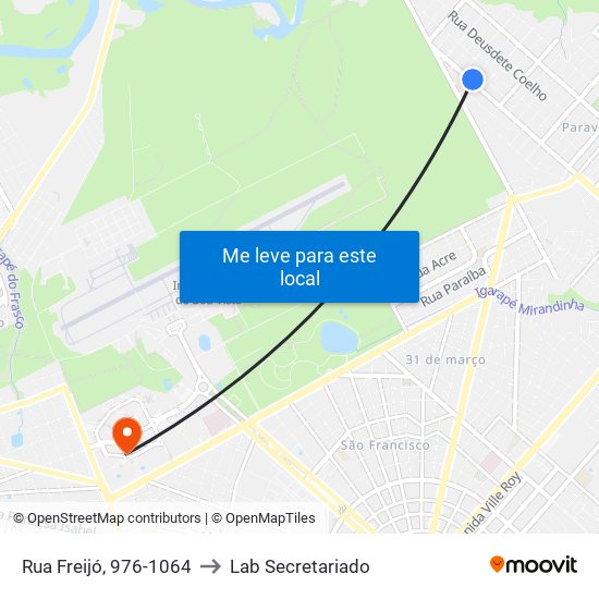 Rua Freijó, 976-1064 to Lab Secretariado map