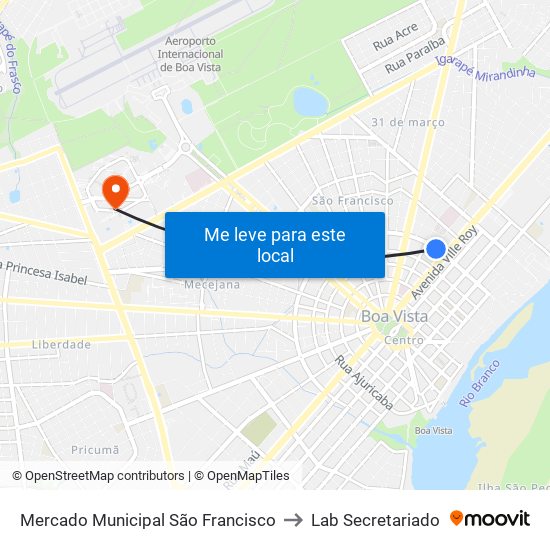 Mercado Municipal São Francisco to Lab Secretariado map