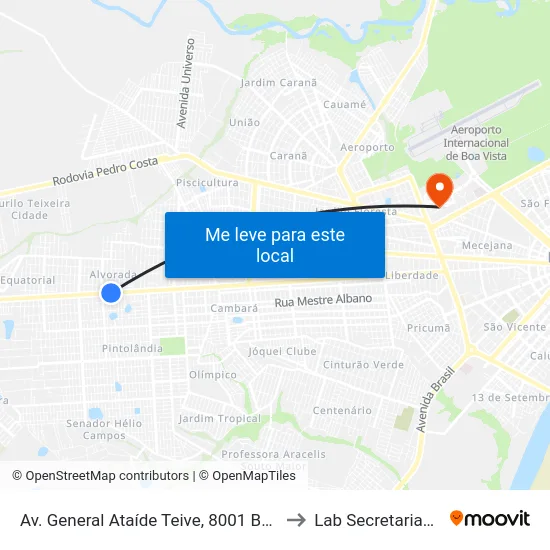 Av. General Ataíde Teive, 8001 B/C to Lab Secretariado map