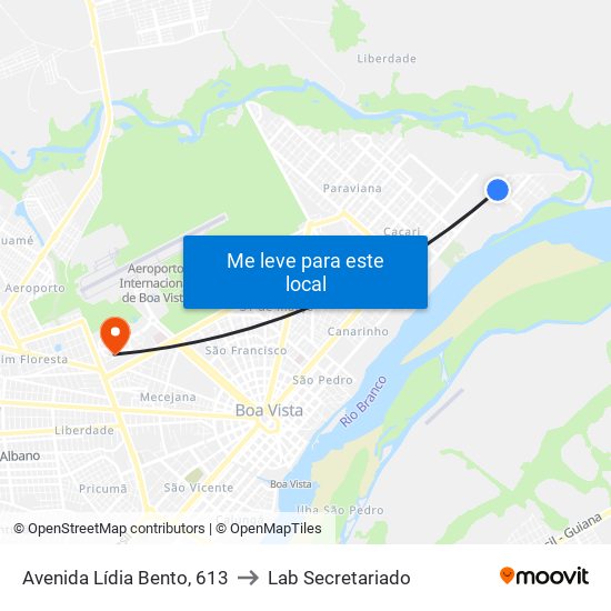 Avenida Lídia Bento, 613 to Lab Secretariado map