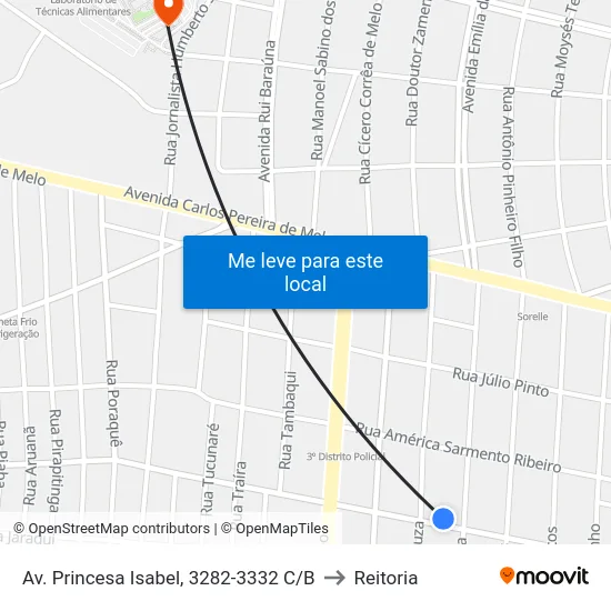 Av. Princesa Isabel, 3282-3332 C/B to Reitoria map