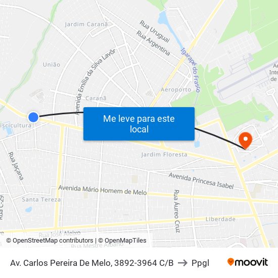 Av. Carlos Pereira De Melo, 3892-3964 C/B to Ppgl map