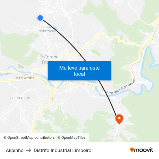 Alipinho to Distrito Industrial Limoeiro map