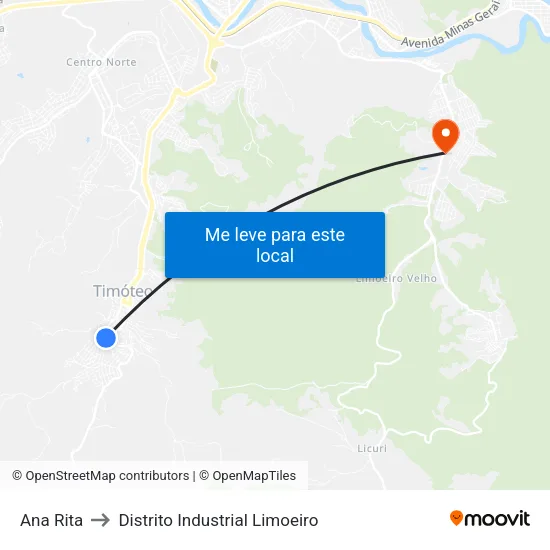 Ana Rita to Distrito Industrial Limoeiro map