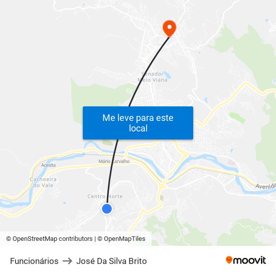 Funcionários to José Da Silva Brito map