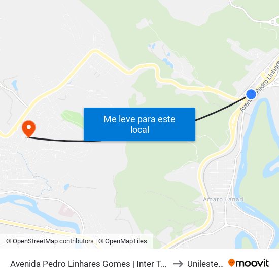 Avenida Pedro Linhares Gomes | Inter Tv Dos Vales to Unileste Mg map