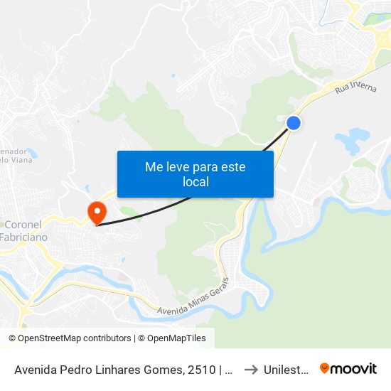 Avenida Pedro Linhares Gomes, 2510 | Toyota Osaka to Unileste Mg map