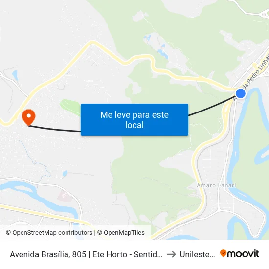 Avenida Brasília, 805 | Ete Horto - Sentido Ipatinga to Unileste Mg map