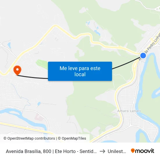 Avenida Brasília, 800 | Ete Horto - Sentido Fabriciano to Unileste Mg map