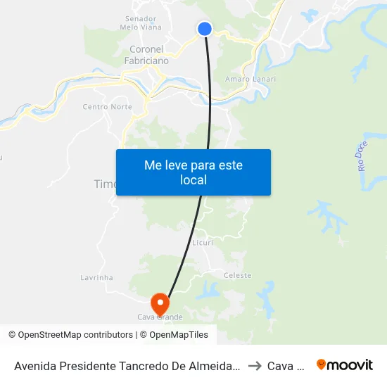 Avenida Presidente Tancredo De Almeida Neves, 5156 | Lan House to Cava Grande map
