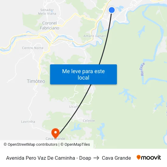 Avenida Pero Vaz De Caminha - Doap to Cava Grande map