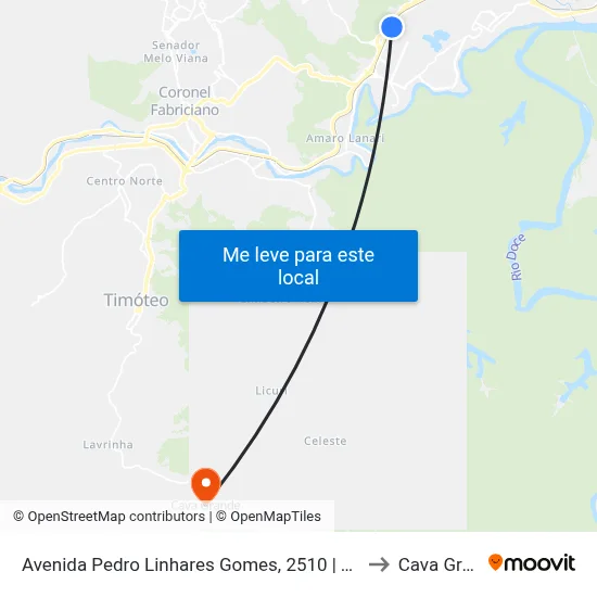 Avenida Pedro Linhares Gomes, 2510 | Toyota Osaka to Cava Grande map