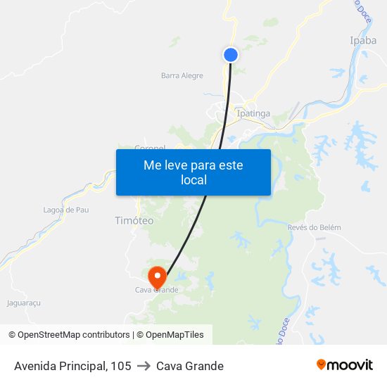 Avenida Principal, 105 to Cava Grande map