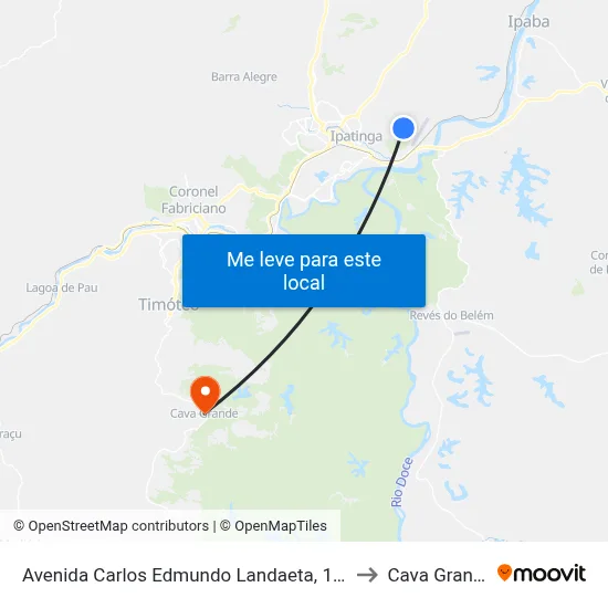 Avenida Carlos Edmundo Landaeta, 1787 to Cava Grande map
