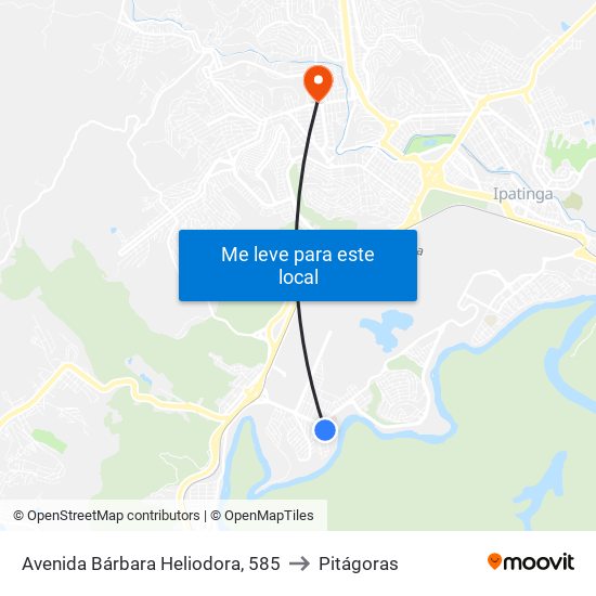 Avenida Bárbara Heliodora, 585 to Pitágoras map