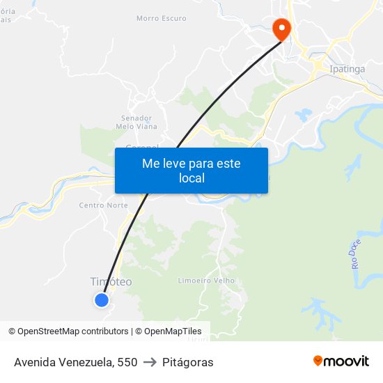 Avenida Venezuela, 550 to Pitágoras map