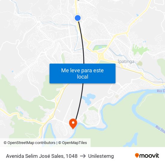 Avenida Selim José Sales, 1048 to Unilestemg map