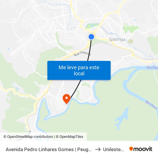 Avenida Pedro Linhares Gomes | Peugeot to Unilestemg map