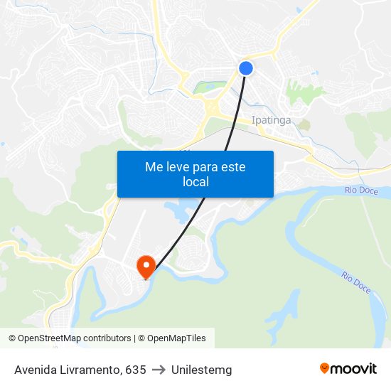 Avenida Livramento, 635 to Unilestemg map