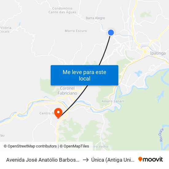 Avenida José Anatólio Barbosa, 656 to Única (Antiga Unipac) map