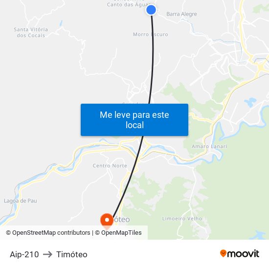 Aip-210 to Timóteo map