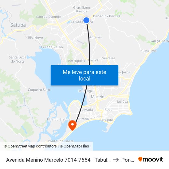 Avenida Menino Marcelo 7014-7654 - Tabuleiro Do Martins Maceió - Al 57081-385 República Federativa Do Brasil to Pontal Da Barra map
