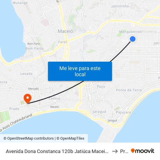 Avenida Dona Constanca 120b Jatiúca Maceió - Alagoas 57036-370 Brasil to Prado map