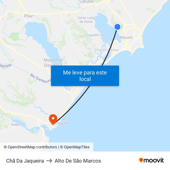 Chã Da Jaqueira to Alto De São Marcos map