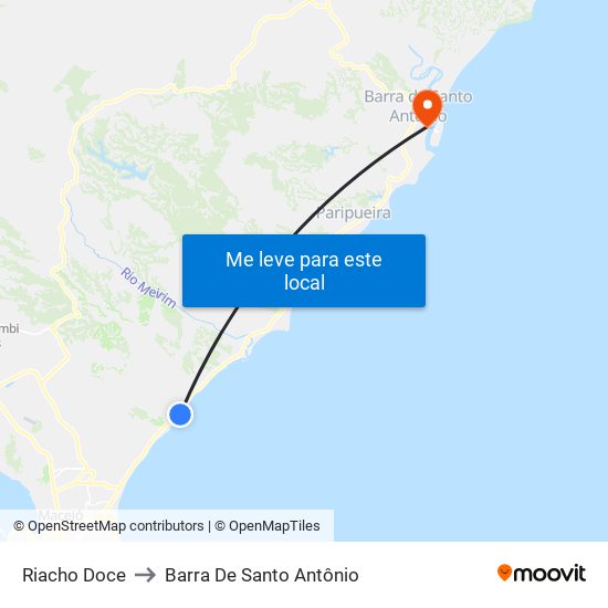 Riacho Doce to Barra De Santo Antônio map
