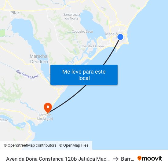 Avenida Dona Constanca 120b Jatiúca Maceió - Alagoas 57036-370 Brasil to Barra Mar map