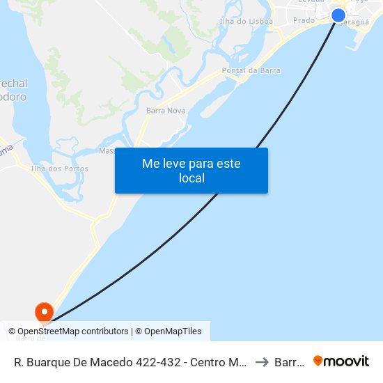 R. Buarque De Macedo 422-432 - Centro Maceió - Al 57020-520 Brasil to Barra Mar map