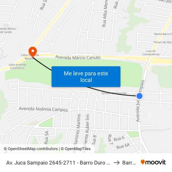 Av. Juca Sampaio 2645-2711 - Barro Duro Maceió - Al 57046-242 Brasil to Barro Duro map