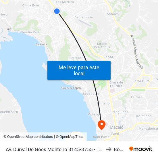 Av. Durval De Góes Monteiro 3145-3755 - Tabuleiro Do Martins Maceió - Al Brasil to Bom Parto map