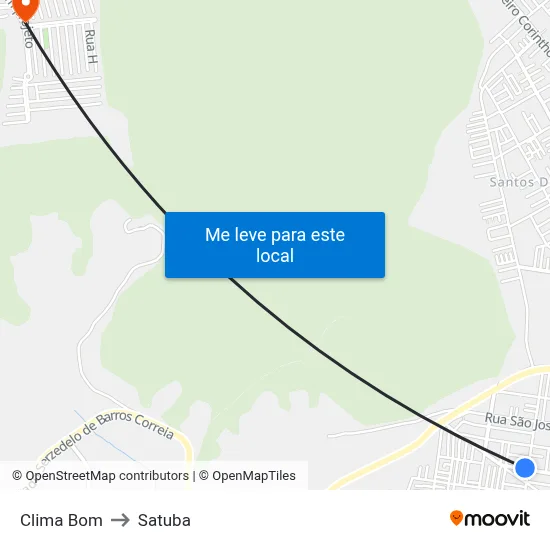 Clima Bom to Satuba map
