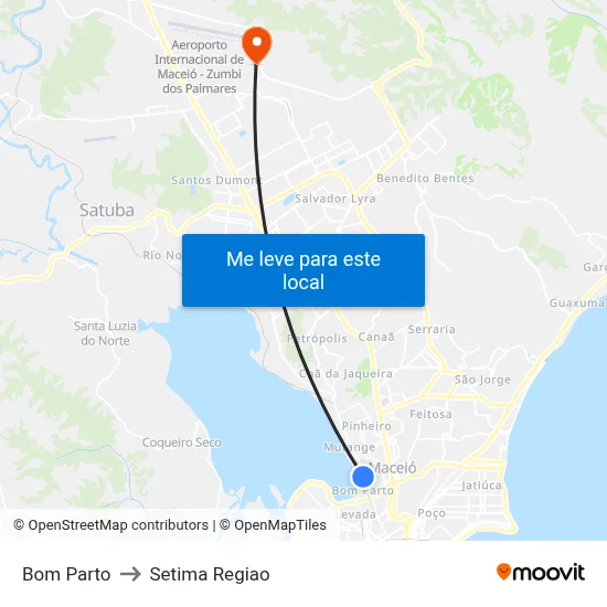 Bom Parto to Setima Regiao map