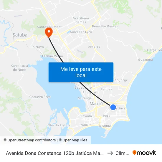 Avenida Dona Constanca 120b Jatiúca Maceió - Alagoas 57036-370 Brasil to Clima Bom map