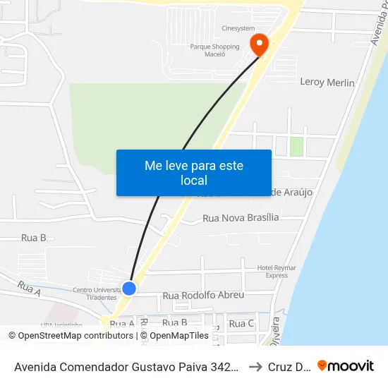 Avenida Comendador Gustavo Paiva 3429-3469 - Cruz Das Almas Maceió - Al Brasil to Cruz Das Almas map