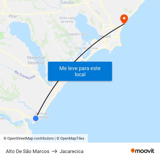 Alto De São Marcos to Jacarecica map